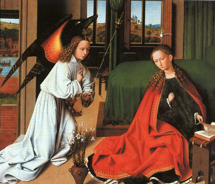 Petrus Christus Annunciation1 Norge oil painting art
